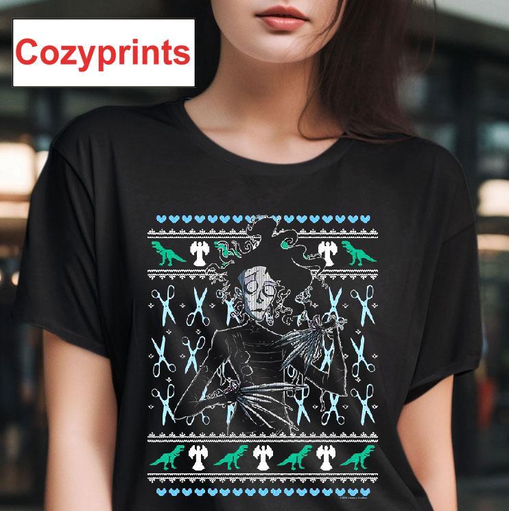 Ugly Christmas Sweater Edward Scissorhands T-shirt