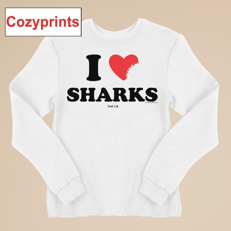 I Heart Sharks Tank T-shirt