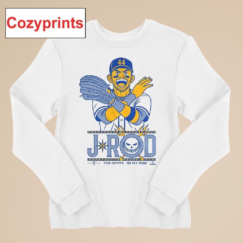 J-rod: No Fly Zone Shirt | Julio Rodr­guez Seattle Baseball Anime Mlbpa Rotowear
