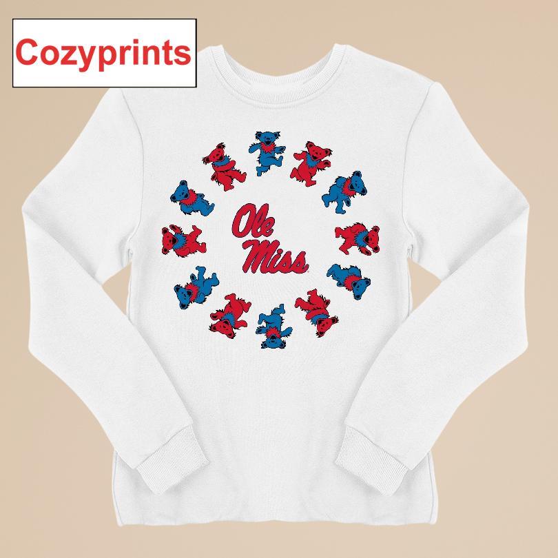 Ole Miss X Grateful Dead Circle Bears T-shirt