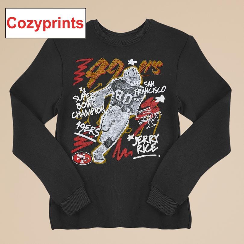 San Francisco 49ers Jerry Rice Mitchell & Ness Black Chalked Up Player Graphic Shirt