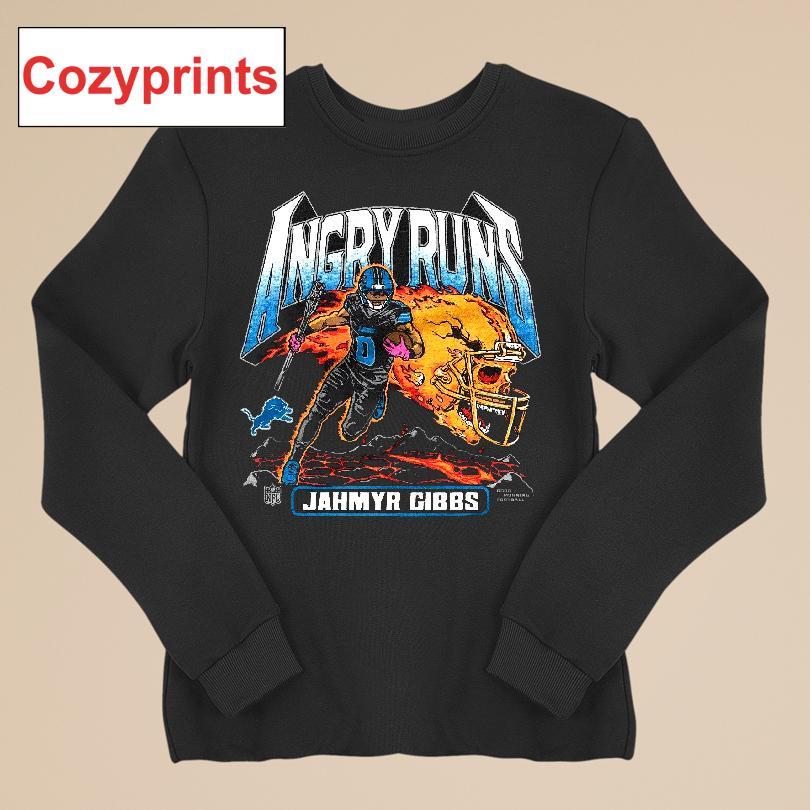 Youth Angry Runs 2025 Lions Jahmyr Gibbs T-Shirt